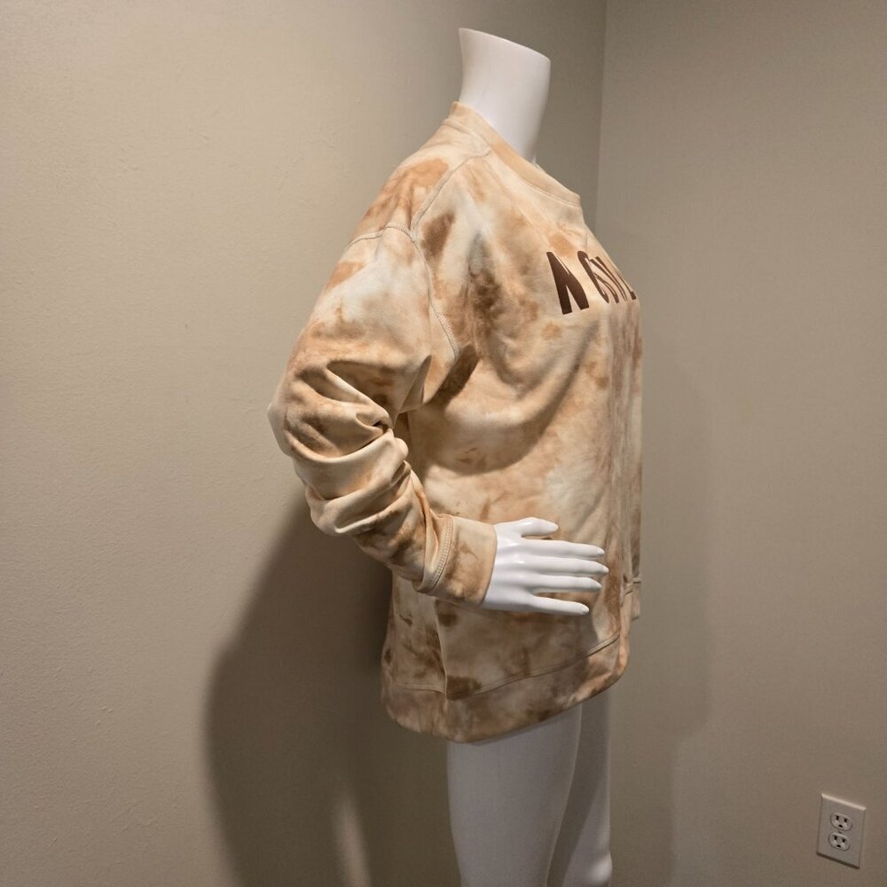 NOBULL Tie-Dye Beige & Brown Crewneck Sweatshirt - Picture 4 of 5